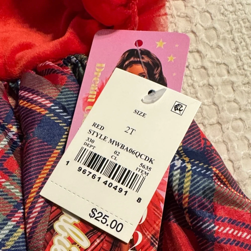 Barbie Red Plaid Dress with Bow